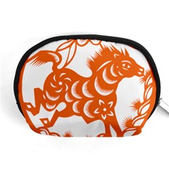 Chinese Zodiac Horoscope Horse Zhorse Star Orangeicon Accessory Pouches (medium)  by Mariart