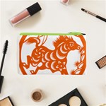 Chinese Zodiac Horoscope Horse Zhorse Star Orangeicon Cosmetic Bag (XS) Back