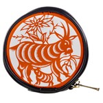 Chinese Zodiac Goat Star Orange Mini Makeup Bags Front