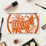 Chinese Zodiac Goat Star Orange Cosmetic Bag (Medium)  Back