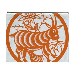 Chinese Zodiac Goat Star Orange Cosmetic Bag (xl) by Mariart