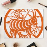 Chinese Zodiac Goat Star Orange Cosmetic Bag (XL) Front