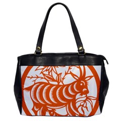 Chinese Zodiac Goat Star Orange Office Handbags by Mariart