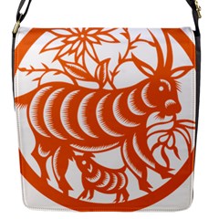 Chinese Zodiac Goat Star Orange Flap Messenger Bag (s) by Mariart