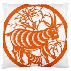 Chinese Zodiac Goat Star Orange Standard Flano Cushion Case (two Sides) by Mariart