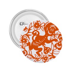 Chinese Zodiac Horoscope Monkey Star Orange 2 25  Buttons by Mariart