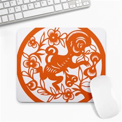 Chinese Zodiac Horoscope Monkey Star Orange Large Mousepads by Mariart