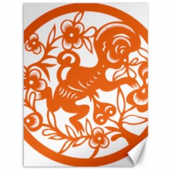 Chinese Zodiac Horoscope Monkey Star Orange Canvas 36  X 48   by Mariart