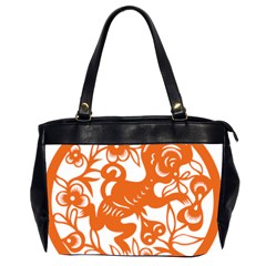 Chinese Zodiac Horoscope Monkey Star Orange Office Handbags (2 Sides)  by Mariart