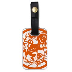 Chinese Zodiac Horoscope Monkey Star Orange Luggage Tags (one Side)  by Mariart