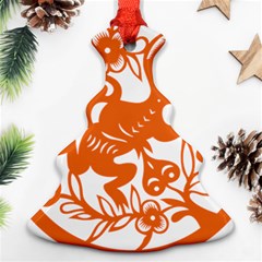 Chinese Zodiac Horoscope Monkey Star Orange Ornament (christmas Tree)  by Mariart