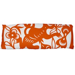 Chinese Zodiac Horoscope Monkey Star Orange Body Pillow Case (dakimakura) by Mariart