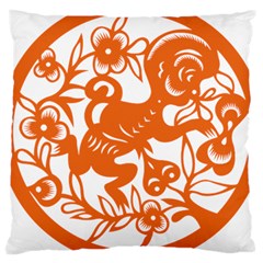 Chinese Zodiac Horoscope Monkey Star Orange Large Cushion Case (one Side) by Mariart