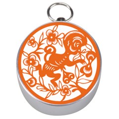 Chinese Zodiac Horoscope Monkey Star Orange Silver Compasses