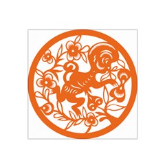 Chinese Zodiac Horoscope Monkey Star Orange Satin Bandana Scarf by Mariart