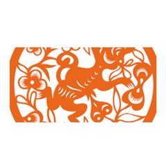 Chinese Zodiac Horoscope Monkey Star Orange Satin Wrap by Mariart