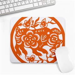 Chinese Zodiac Horoscope Pig Star Orange Large Mousepads by Mariart