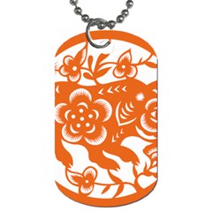 Chinese Zodiac Horoscope Pig Star Orange Dog Tag (two Sides) by Mariart