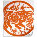 Chinese Zodiac Horoscope Pig Star Orange Canvas 8  x 10  8.15 x9.66  Canvas - 1