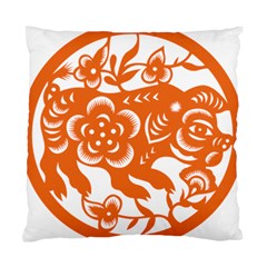 Chinese Zodiac Horoscope Pig Star Orange Standard Cushion Case (two Sides) by Mariart