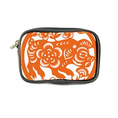 Chinese Zodiac Horoscope Pig Star Orange Coin Purse by Mariart