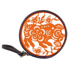 Chinese Zodiac Horoscope Pig Star Orange Classic 20-cd Wallets by Mariart