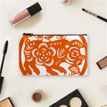 Chinese Zodiac Horoscope Pig Star Orange Cosmetic Bag (Small)  Front