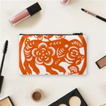 Chinese Zodiac Horoscope Pig Star Orange Cosmetic Bag (Small)  Back