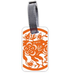 Chinese Zodiac Horoscope Pig Star Orange Luggage Tags (one Side)  by Mariart