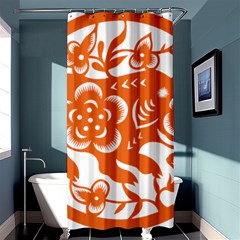 Chinese Zodiac Horoscope Pig Star Orange Shower Curtain 36  X 72  (stall)  by Mariart