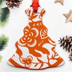 Chinese Zodiac Horoscope Pig Star Orange Ornament (Christmas Tree)  Front