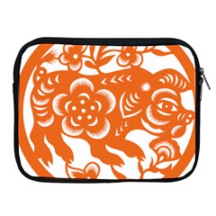 Chinese Zodiac Horoscope Pig Star Orange Apple Ipad 2/3/4 Zipper Cases by Mariart