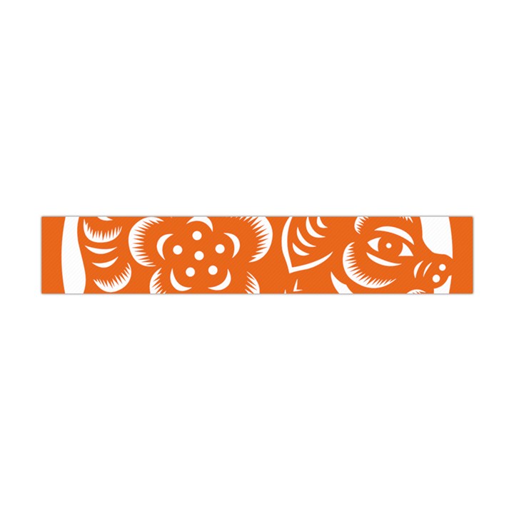 Chinese Zodiac Horoscope Pig Star Orange Flano Scarf (Mini)