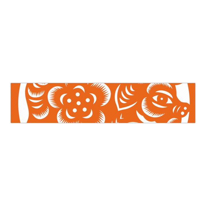 Chinese Zodiac Horoscope Pig Star Orange Velvet Scrunchie