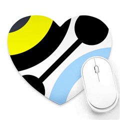 Circle Line Chevron Wave Black Blue Yellow Gray White Heart Mousepads