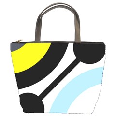 Circle Line Chevron Wave Black Blue Yellow Gray White Bucket Bags by Mariart