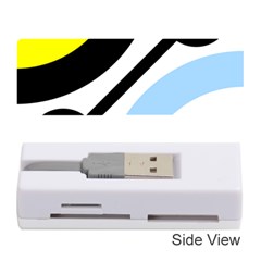 Circle Line Chevron Wave Black Blue Yellow Gray White Memory Card Reader (stick)  by Mariart