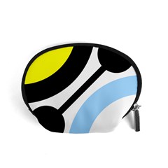 Circle Line Chevron Wave Black Blue Yellow Gray White Accessory Pouches (small)  by Mariart