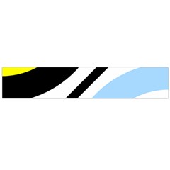 Circle Line Chevron Wave Black Blue Yellow Gray White Flano Scarf (large)