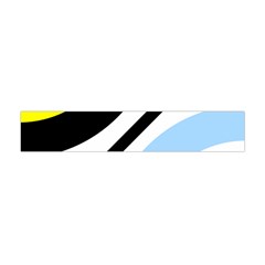 Circle Line Chevron Wave Black Blue Yellow Gray White Flano Scarf (mini) by Mariart