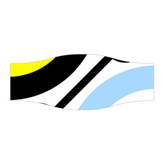 Circle Line Chevron Wave Black Blue Yellow Gray White Stretchable Headband by Mariart