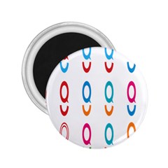 Circle Polka Bubbles Red Blue Green Blur Pink Orange 2 25  Magnets by Mariart