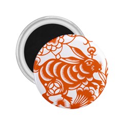 Chinese Zodiac Horoscope Rabbit Star Orange 2 25  Magnets