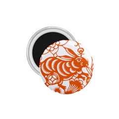 Chinese Zodiac Horoscope Rabbit Star Orange 1 75  Magnets