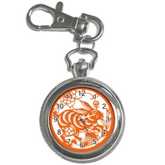 Chinese Zodiac Horoscope Rabbit Star Orange Key Chain Watches