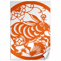 Chinese Zodiac Horoscope Rabbit Star Orange Canvas 20  X 30   by Mariart