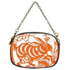 Chinese Zodiac Horoscope Rabbit Star Orange Chain Purses (two Sides)  by Mariart