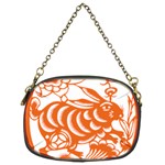 Chinese Zodiac Horoscope Rabbit Star Orange Chain Purses (Two Sides)  Front