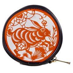 Chinese Zodiac Horoscope Rabbit Star Orange Mini Makeup Bags