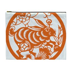 Chinese Zodiac Horoscope Rabbit Star Orange Cosmetic Bag (xl) by Mariart